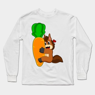 Horse Carrot Long Sleeve T-Shirt